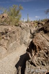 They say this is a prominate wash; sometimes water rushes through here