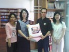 The pillow had a picture of the school, all the teachers and staff, and the entire graduating class