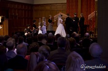 The wedding ceremony in progress