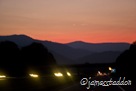 Traveling through the Blue Ridge mountains at dusk