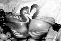 An amazingly intricate creation carved from two simple apples