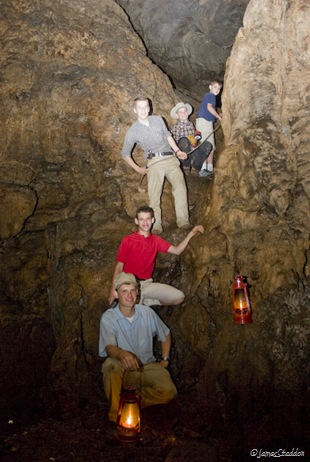 One last pose before climbing out of the cave