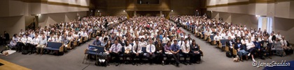 Audience as seen from the stage (pretty packed!)