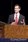 Robert address the audience