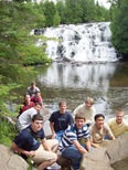 The team together at Bond Falls