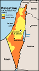A plan for dividing Israel after World War II, accepted by the Israeli people, scorned by the Palestinian people. Note that Jerusalem was to be withheld from both.