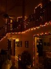 The balcony all lighted up!