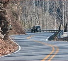 Curvy mountain roads