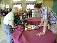 Later that afternoon we visited with Grandpa Brown. He was eating well that day.