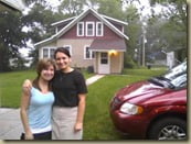 Brianna and I in front of the farm house where we stayed.