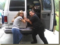 Packing up for the long drive.