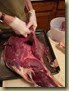 's first butchering experience. David's first butchering experience.