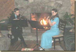David and I played as our guests arrived for the rose banquet.
