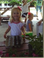 My very own egg carton garden made at the farmers market.