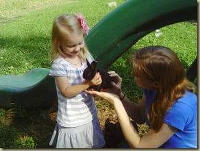 The Colemans had us over at their farm to see the new little baby animals :)