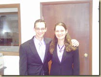 Daniel and I both showed up for staff meeting wearing purple. :)