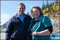 Mr. and Mrs. Kowalchuck at Abraham Lake_7305