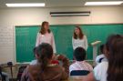 {CF07} Tammy and Emily teaching a class