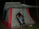 {pv} Boys night in the tent.