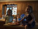 Helping with the pizza!