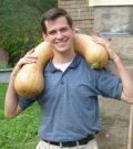 Robert with a large Pumpkin Squash